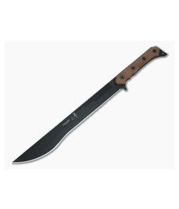 TOPS Knives CUMA Kage Tan and Black Canvas Micarta Short Sword KAGE-01 - TP-KAGE-01 1