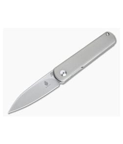 Kizer Feist Lundquist Stonewashed S35VN Titanium Frame Lock Front Flipper KI3499 - KC-KI3499 1