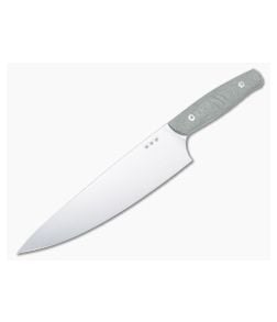 GiantMouse Kitchen Chef Knife Green Canvas Micarta Handles Satin Nitro B Steel - GM-KITCHEN-CHEF 1