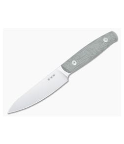 GiantMouse Kitchen Paring Knife Green Canvas Micarta Handles Satin Nitro B Steel - GM-KITCHEN-PARING 1