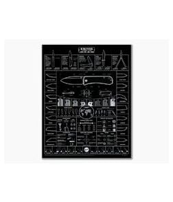 Knafs Guide to Knives Blackout Edition Pocket Knife Poster 18 x 24” - KNAFS-00011 1