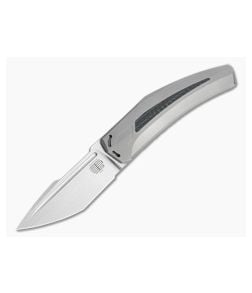 Tashi Bharucha Design Krypton 1 Satin CPM-154 Carbon Fiber Inlaid Kickstop Flipper - TBD-KRY-01 1