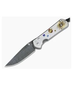 Chris Reeve Large Sebenza 21 Solar System Unique Damascus Pyrite Cabochon 1056-02 - CRK-L21-1056-02 1