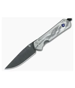 Chris Reeve Damascus Large Sebenza 21 Unique Graphic with Star Sapphire - CRK-L21-1056 1
