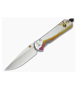Chris Reeve Large Sebenza 21 Morning Sun Unique Graphic Citrine Cabochon 1060-001 - CRK-L21-1060-001 1