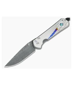 Chris Reeve Large Sebenza 21 Damascus Unique Graphic Opal Inlay - CRK-L21-1062-001 1