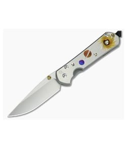 Chris Reeve Large Sebenza 21 Solar System Unique Graphic Pyrite Cabochon 1112-004 - CRK-L21-1112-004 1