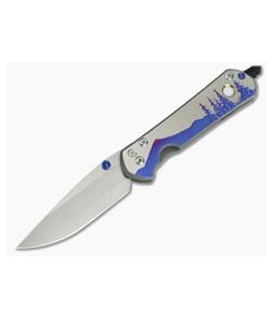 Chris Reeve Large Sebenza 21 "Night Sky" w/Mother of Pearl Cabochon Unique Graphic 1112-008 - CRK-L21-1112-008 1