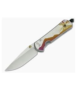 Chris Reeve Large Sebenza 21 Morning Sun Unique Graphic Citrine Cabochon 1112-011 - CRK-L21-1112-011 1
