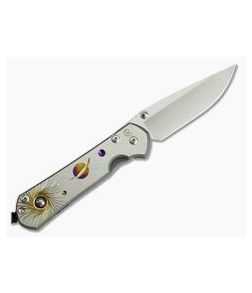 Chris Reeve Large Sebenza 21 Left Hand Solar System Unique Graphic Pyrite Cabochon - CRK-L21-1113 1
