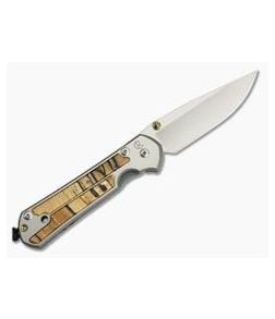 Chris Reeve Large Sebenza 21 Left Handed Spalted Beech Wood Inlays 1163 - CRK-L21-1163 1