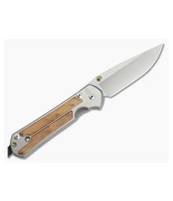 Chris Reeve Large Sebenza 21 Left Handed Thuya Wood Inlays - CRK-L21-1171 1