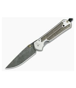 Chris Reeve Large Sebenza 21 Damascus Striped Platan Wood Inlays 1240 - CRK-L21-1240 1
