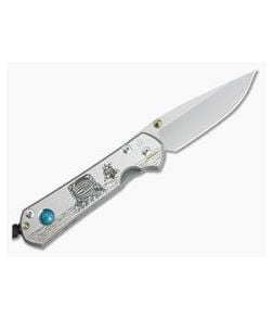 Chris Reeve Large Sebenza 21 CGG LH Left Handed Lunar Landing w/Chrysocolla Cabochon L21-1261 - CRK-L21-1261 1