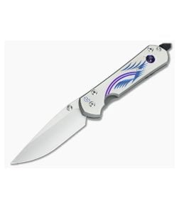 Chris Reeve Large Sebenza 21 Unique Graphic w/Amethyst Inlay X047 - CRK-L21-X047 1