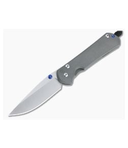 Chris Reeve Large Sebenza 31 Blue Double Lugs Drop Point Stonewashed S45VN Titanium Folder 001 - CRK-L31-1000-001 1