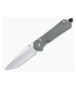 Chris Reeve Large Sebenza 31 Silver Double Lugs Stonewashed S45VN Titanium Folder 003 - CRK-L31-1000-003 1