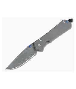 Chris Reeve Large Sebenza 31 Boomerang Damascus Blasted Titanium Folder 004 - CRK-L31-1002-004 1