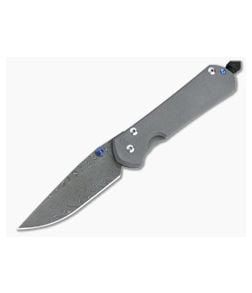 Chris Reeve Large Sebenza 31 Boomerang Damascus Blasted Titanium Folder 006 - CRK-L31-1002-006 1
