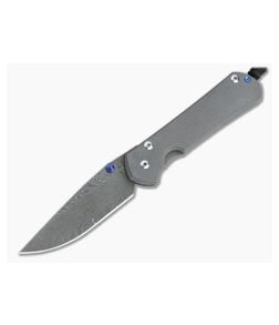 Chris Reeve Large Sebenza 31 Boomerang Damascus Blasted Titanium Folder 007 - CRK-L31-1002-007 1