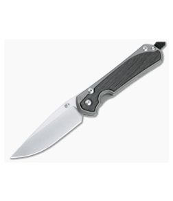 Chris Reeve Large Sebenza 31 Stonewashed S45VN Bog Oak Inlay Silver Hardware Folding Knife 013 - CRK-L31-1100-013 1