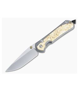 Chris Reeve Large Sebenza 31 S45VN Gold Double Lugs Box Elder Glass Blasted Titanium Folder 008 - CRK-L31-1108-008 1