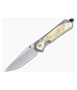 Chris Reeve Large Sebenza 31 S45VN Gold Double Lugs Box Elder Glass Blasted Titanium Folder 012 - CRK-L31-1108-012 1