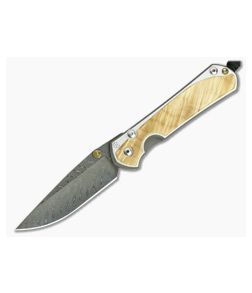 Chris Reeve Large Sebenza 31 Box Elder Inlay Boomerang Damascus - CRK-L31-1110 1