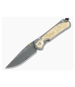 Chris Reeve Large Sebenza 31 Ladder Damascus Box Elder Inlaid Titanium Folding Knife 001 - CRK-L31-1112-001 1
