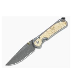 Chris Reeve Large Sebenza 31 Ladder Damascus Box Elder Inlaid Titanium Folding Knife - CRK-L31-1112 1