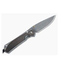 Chris Reeve Large Sebenza 31 Left Handed Titanium Folder Macassar Ebony Inlays Boomerang Damascus Drop Point L31-1119-002 - CRK-L31-1119-002 1