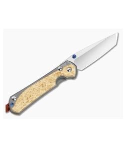 Chris Reeve Large Sebenza 31 Left Hand Tanto Box Elder MIM Clip Rust Lanyard - CRK-L31-1133-173-001 1