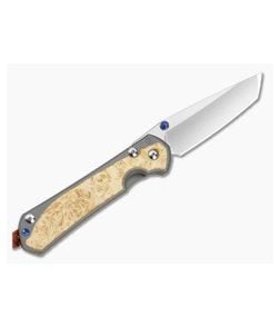 Chris Reeve Large Sebenza 31 Left Hand Tanto Box Elder MIM Clip Rust Lanyard - CRK-L31-1133-173-003 1