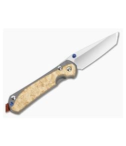 Chris Reeve Large Sebenza 31 Left Hand Tanto Box Elder MIM Clip Rust Lanyard - CRK-L31-1133-173-006 1