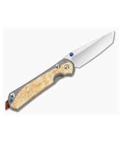 Chris Reeve Large Sebenza 31 Left Hand Tanto Box Elder MIM Clip Rust Lanyard - CRK-L31-1133-173-009 1