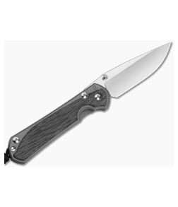 Chris Reeve Large Sebenza 31 Left Handed Black Canvas Micarta Inlay Drop Point L31-1201 - CRK-L31-1201 1