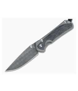 Chris Reeve Large Sebenza 31 Black Canvas Micarta Inlay Raindrop Damascus Folder 003 - CRK-L31-1206-003 1
