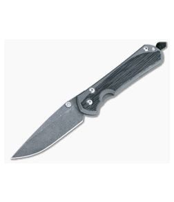 Chris Reeve Large Sebenza 31 Black Canvas Micarta Inlay Raindrop Damascus Folder 004 - CRK-L31-1206-004 1