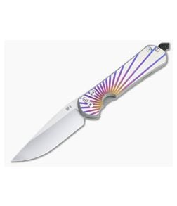 Chris Reeve Large Sebenza 31 S45VN Unique Graphic Titanium Folding Knife 014 - CRK-L31-1400-014 1