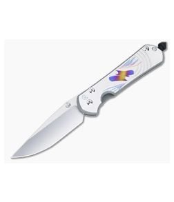 Chris Reeve Large Sebenza 31 Titanium Folder Unique Graphic MagnaCut Drop Point Blade 018 - CRK-L31-1400-018 1