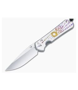 Chris Reeve Large Sebenza 31 Titanium Folder Unique Graphic MagnaCut Drop Point Blade 020 - CRK-L31-1400-020 1
