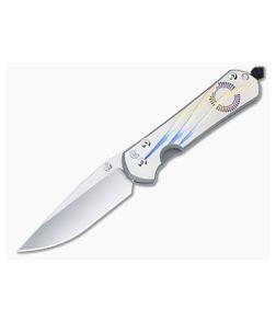 Chris Reeve Large Sebenza 31 Titanium Folder Unique Graphic MagnaCut Drop Point Blade 024 - CRK-L31-1400-024 1
