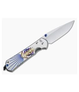 Chris Reeve Large Sebenza 31 Left Handed Unique Graphic Drop Point 002 - CRK-L31-1401-002 1