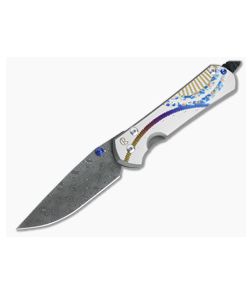 Chris Reeve Large Sebenza 31 Unique Graphic Raindrop Damascus Folder 001 - CRK-L31-1406-001 1
