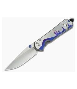 Chris Reeve Large Sebenza 31 Unique Graphic Big Dipper Night Sky w/ MOP Cabochon Drop Point - CRK-L31-1408-006 1