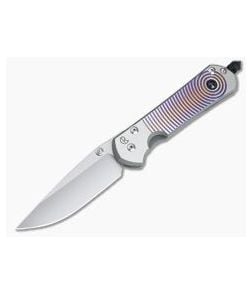 Chris Reeve Large Sebenza 31 Unique Graphic w/ Blue Sapphire Cabochon Drop Point L31-1408-009 - CRK-L31-1408-009 1