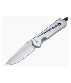 Chris Reeve Large Sebenza 31 Unique Graphic w/ Blue Sapphire Cabochon Drop Point L31-1408-010 - CRK-L31-1408-010 1