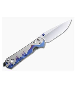 Chris Reeve Large Sebenza 31 Left Hand Night Sky S45VN MOP Inlay Unique Graphic Folding Knife 001 - CRK-L31-1409-001 1