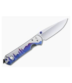 Chris Reeve Large Sebenza 31 Left Hand Night Sky S45VN MOP Inlay Unique Graphic Folding Knife 002 - CRK-L31-1409-002 1