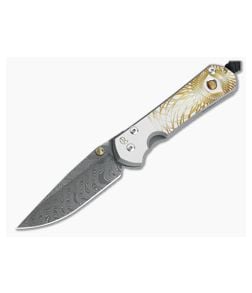 Chris Reeve Large Sebenza 31 Unique Graphic w/ Tiger's Eye Boomerang Damascus Folder 003 - CRK-L31-1410-003 1